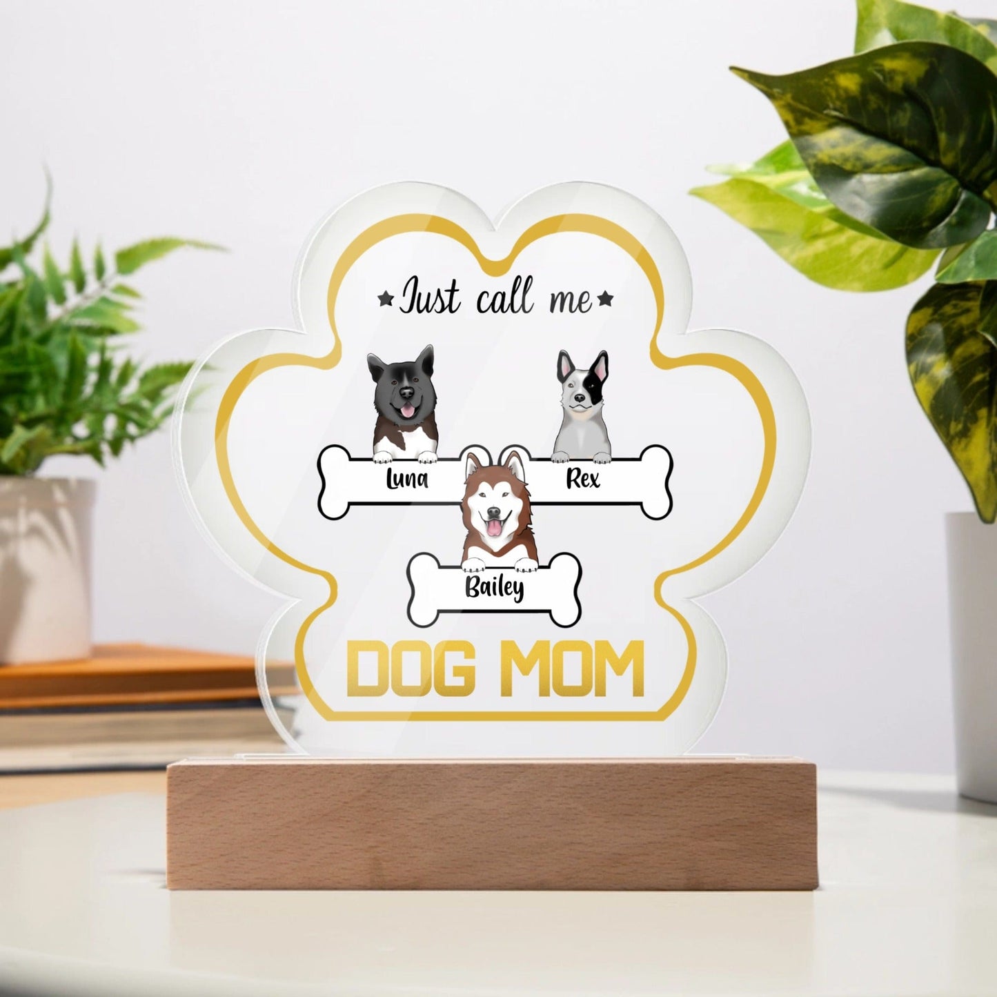 Custom Keepsake for Dogs Acrylic Paw Plaque Gift