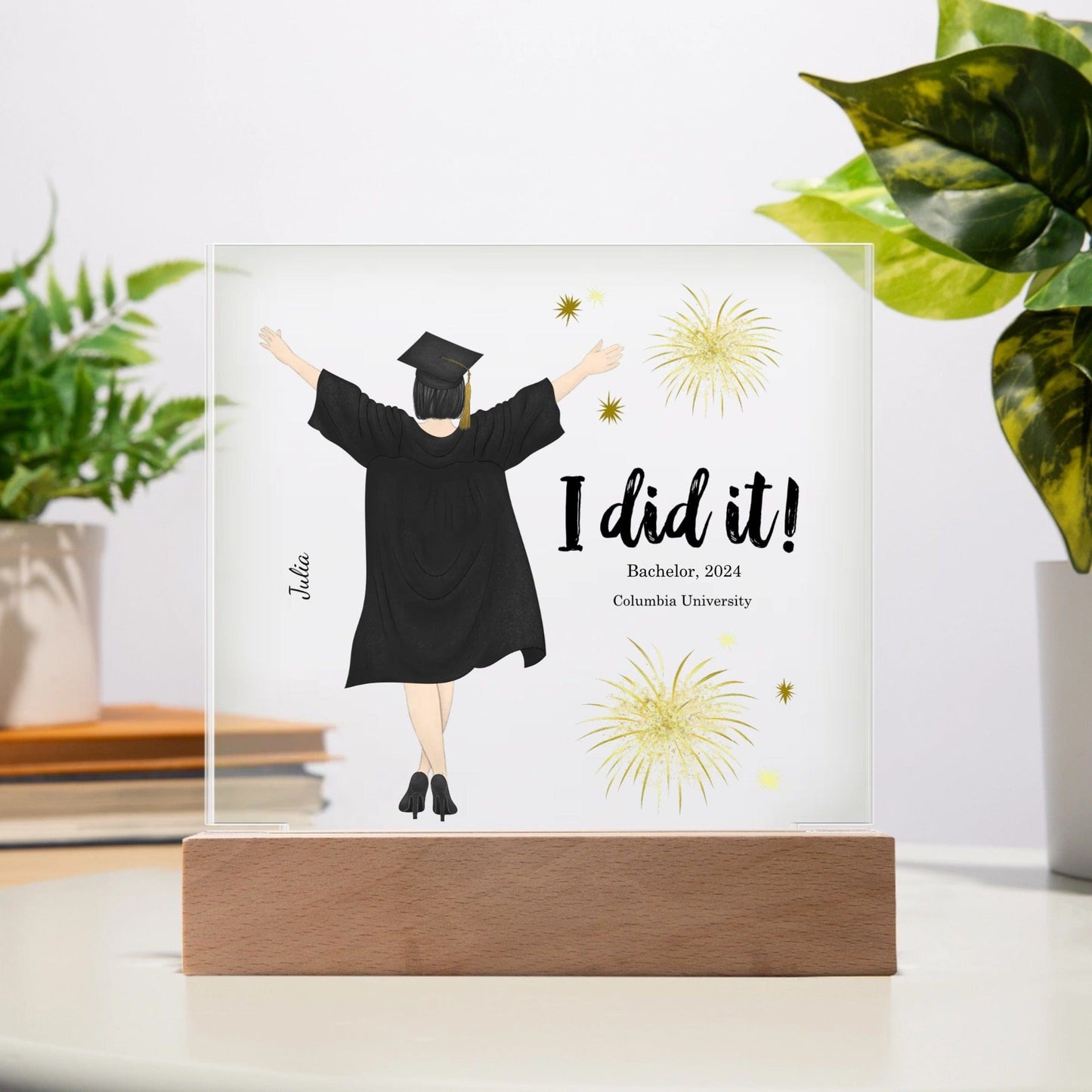 Personalized Graduation Gift Plaque for Her or Him