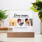 Personalized Acrylic Square Plaque Photo Gift for Mom