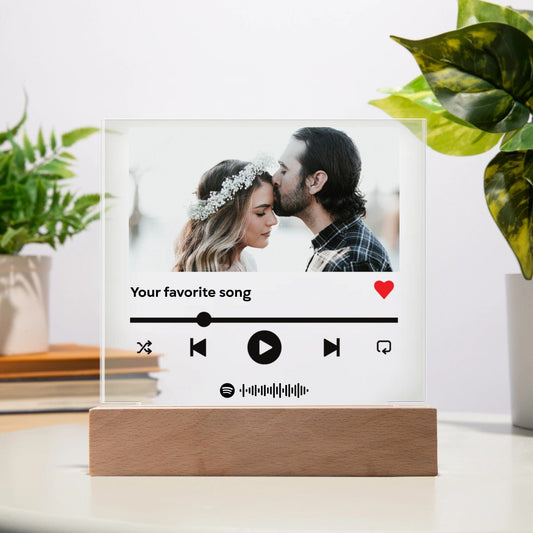 Custom Photo Acrylic Song Plaque Decor - Couples Gift