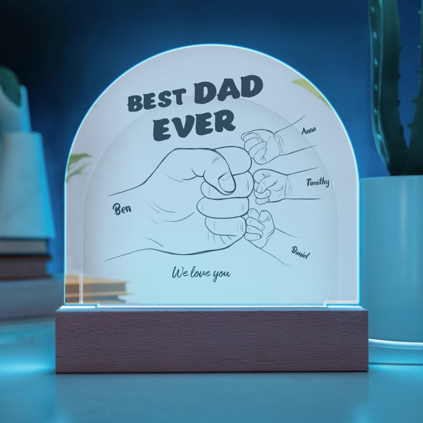 Personalized Acrylic Dome Plaque Gift For Dad