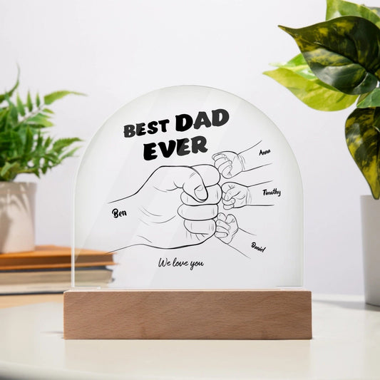 Personalized Acrylic Dome Plaque Gift For Dad