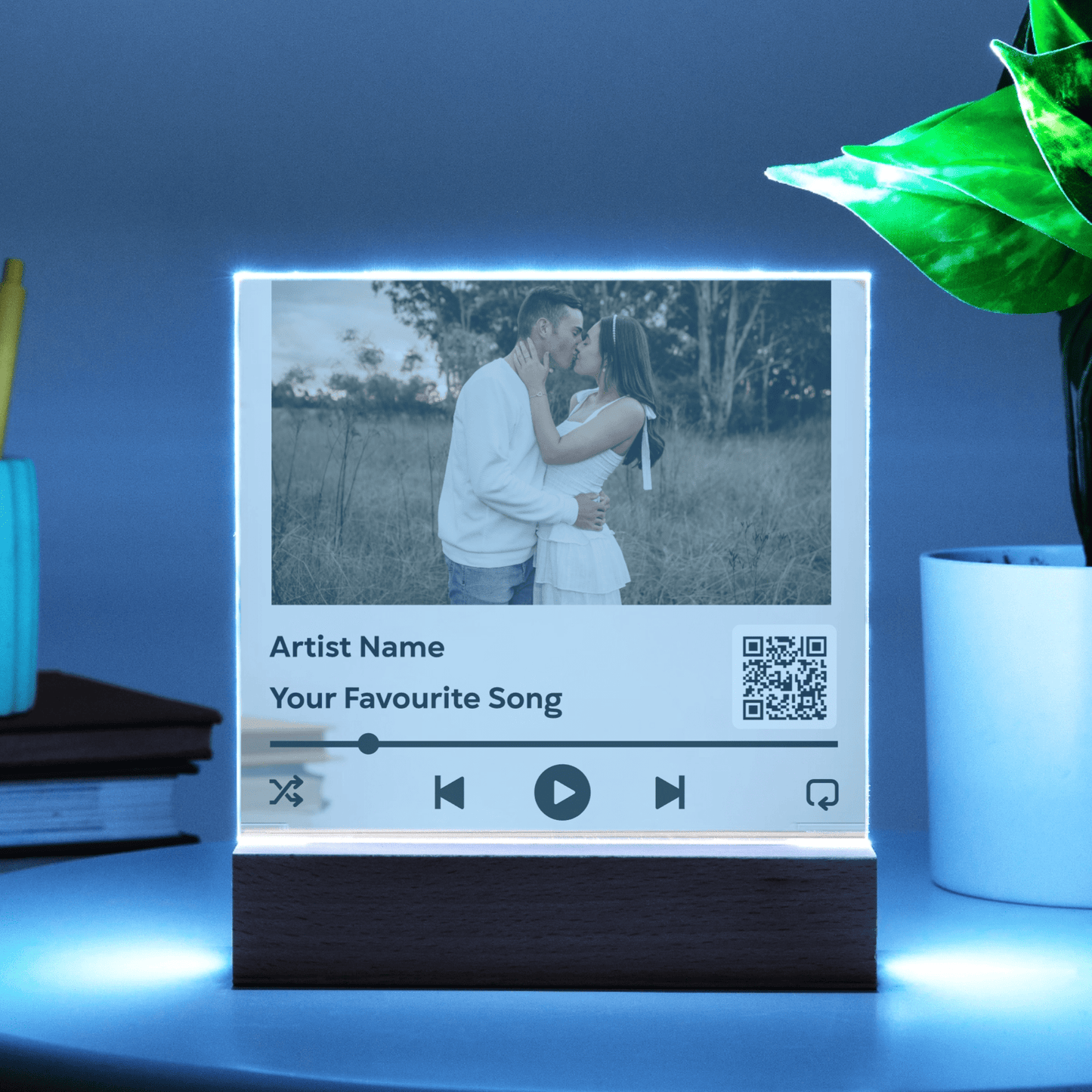 Personalized Acrylic Square Song Plaque Anniversary Gift For Couples