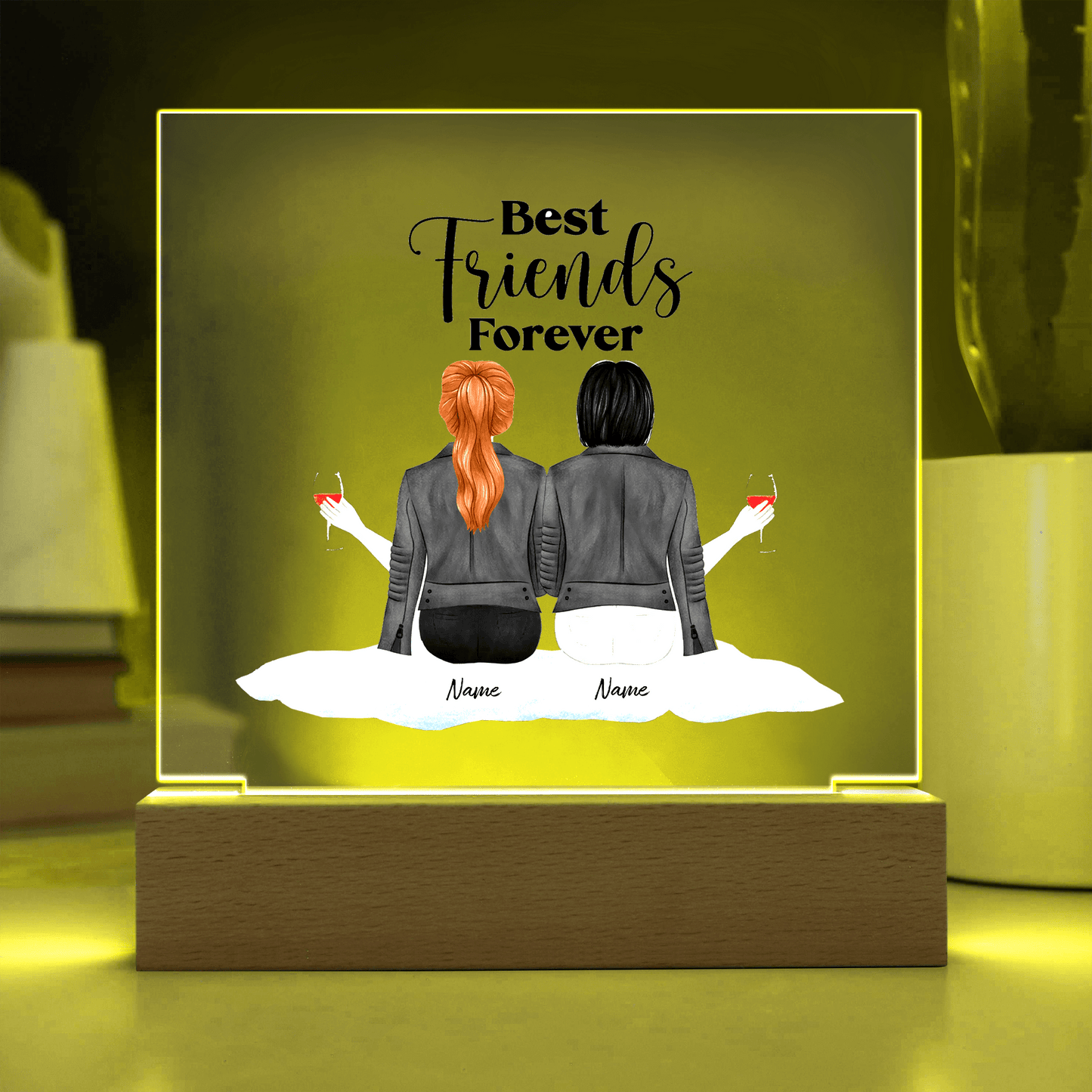 Personalized Best Friends Forever Gift - Custom Soul Sisters Present - Christmas Gift For Your Loved One From Acrylic Square Plaque