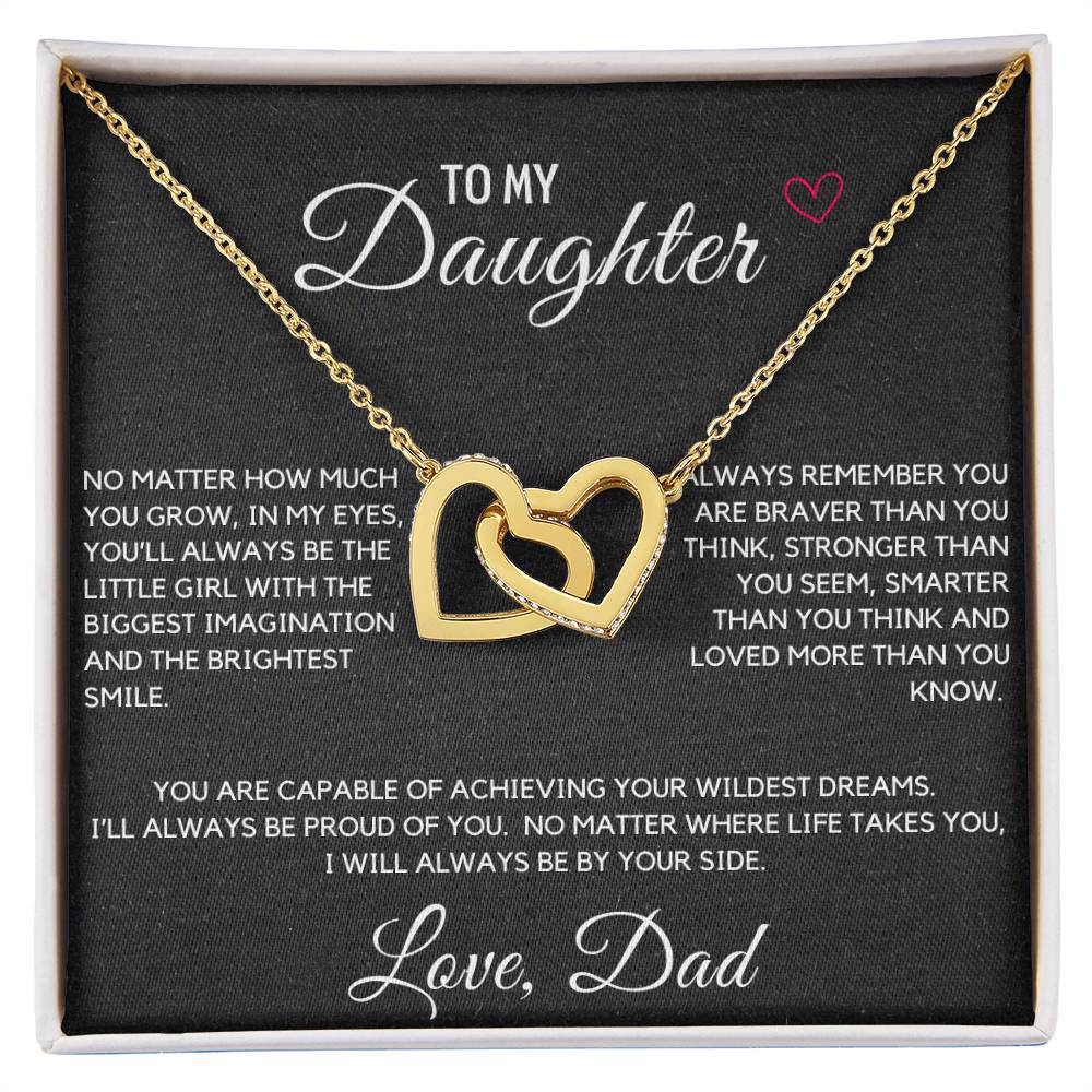 To My Daughter Necklace, Gift For Daughter From Dad, Daughter Father Necklace