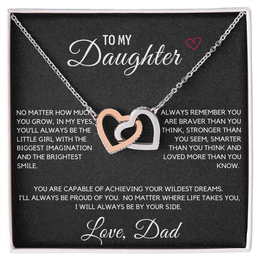 To My Daughter Necklace, Gift For Daughter From Dad, Daughter Father Necklace