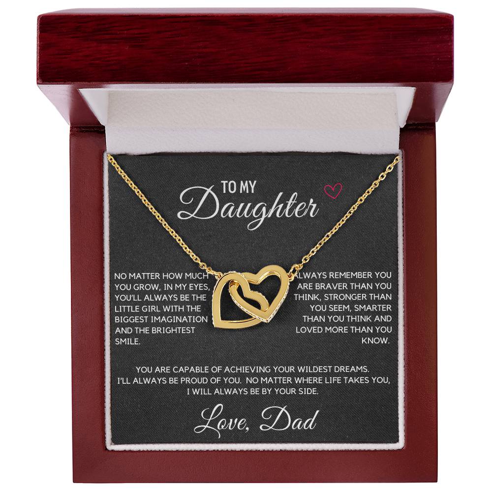 To My Daughter Necklace, Gift For Daughter From Dad, Daughter Father Necklace