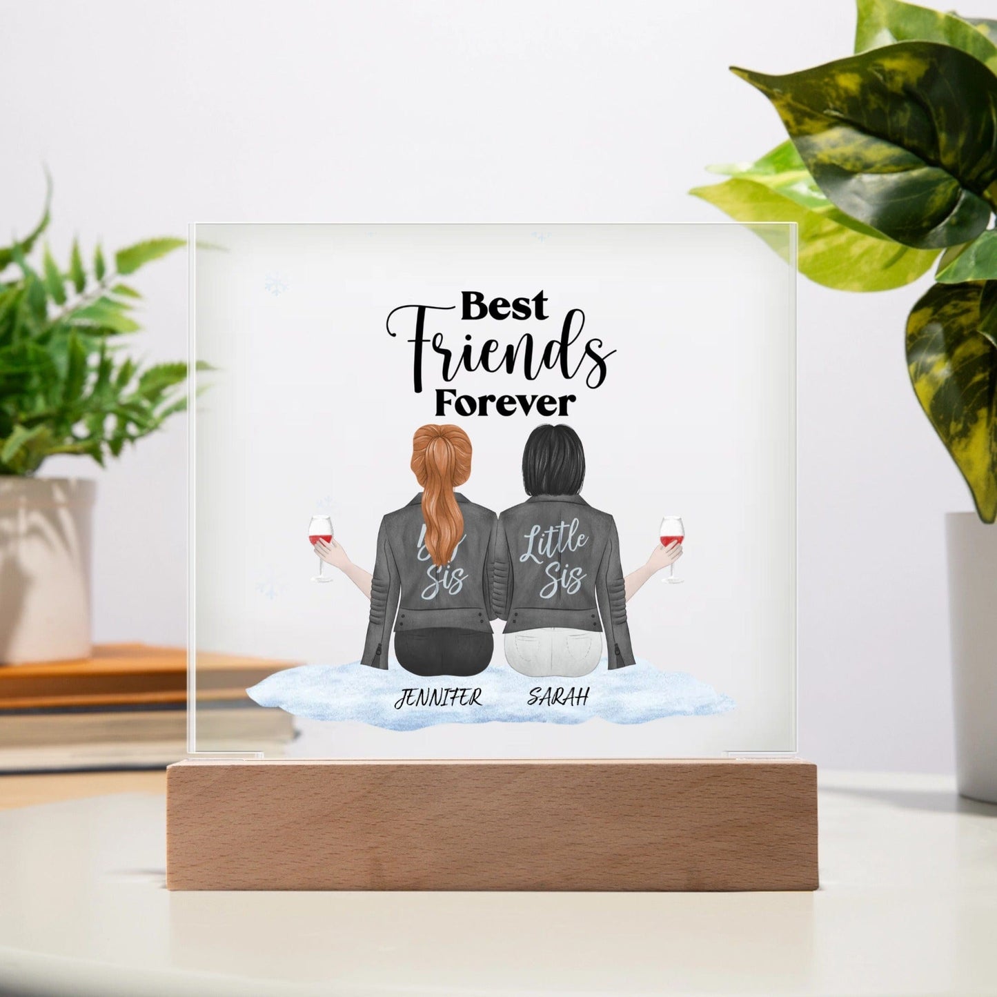 Personalized Best Friends Forever Gift - Custom Soul Sisters Present - Christmas Gift For Your Loved One From Acrylic Square Plaque