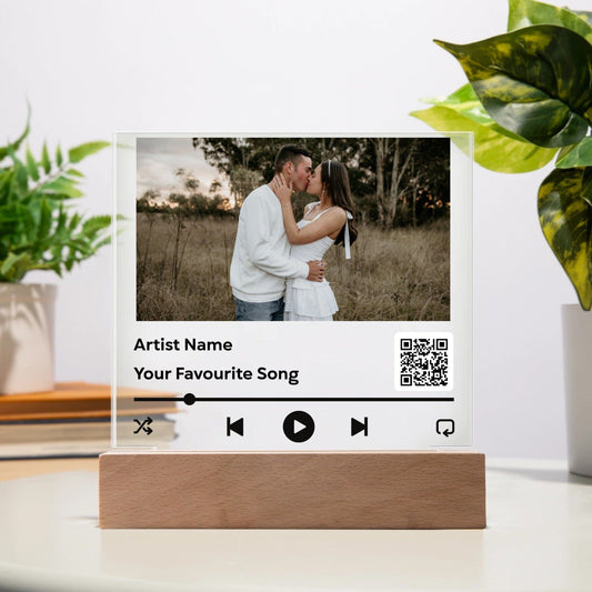 Personalized Acrylic Square Song Plaque Anniversary Gift For Couples