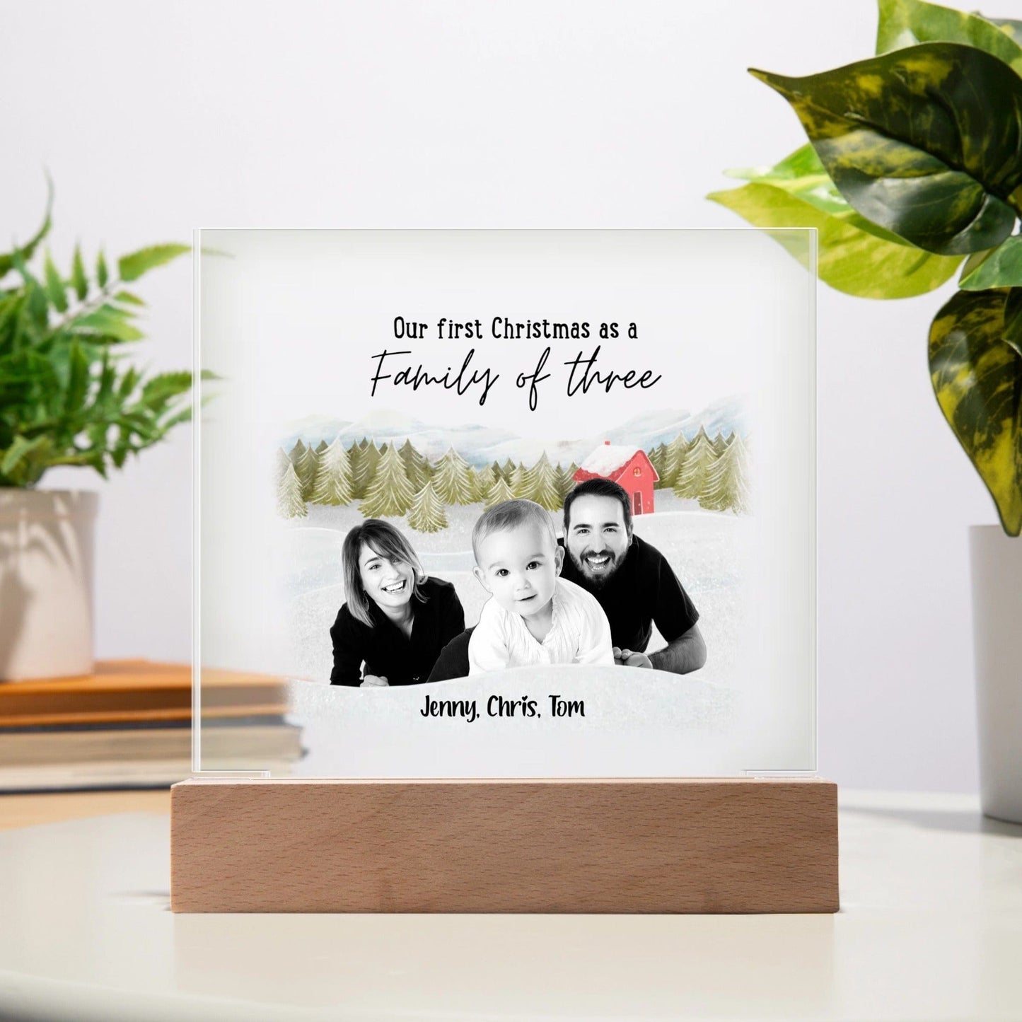 Personalized Family Photo Acrylic Plaque Christmas Gift