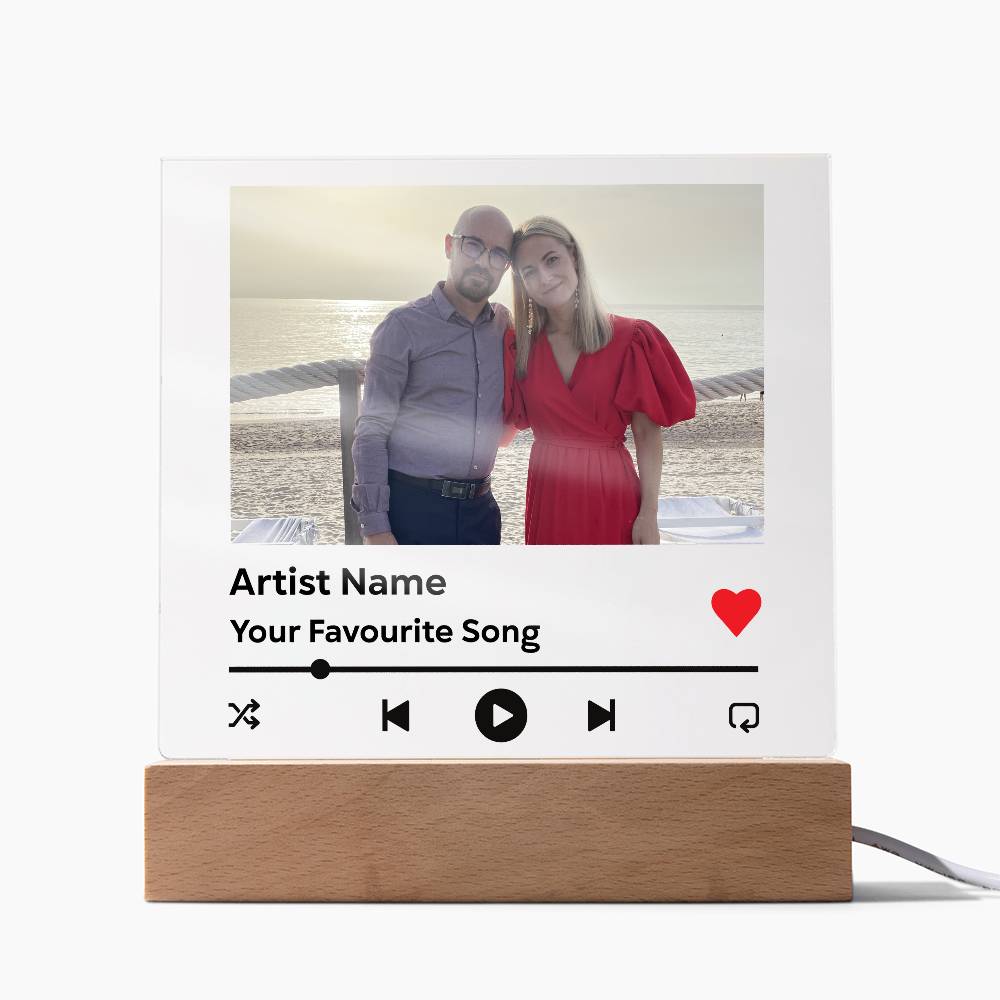 Personalized Acrylic Music Plaque Anniversary Gift For Couples