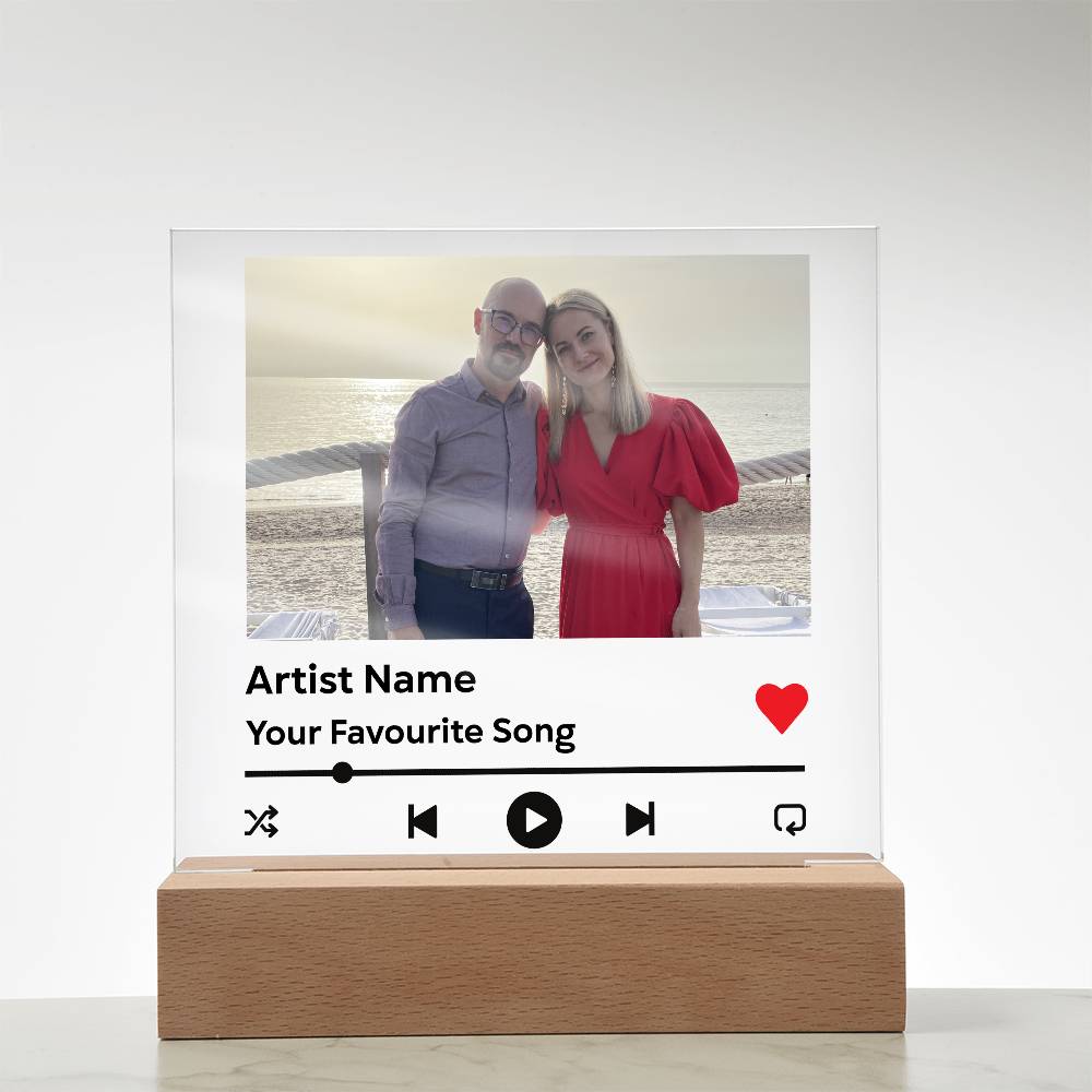 Personalized Acrylic Music Plaque Anniversary Gift For Couples