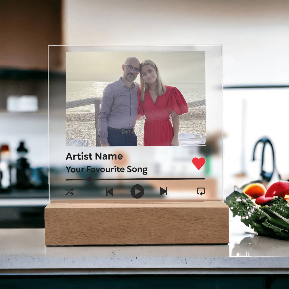 Personalized Acrylic Music Plaque Anniversary Gift For Couples